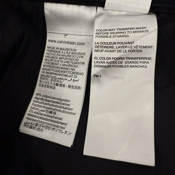 NEW Calvin Klein Jeans Men's 34x30 Straight Fit Blk Denim NWT Stretch Streetwear - Picture 10 of 10